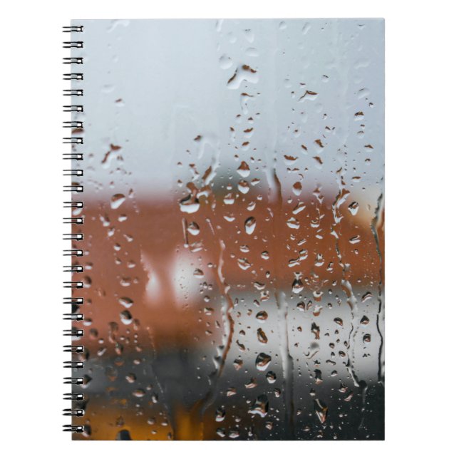 Cuaderno Vidrio con gotas de lluvia (Frente)