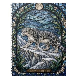 Cuaderno Vidrio de colores Snow Leopard Alpine Ledge Illumi