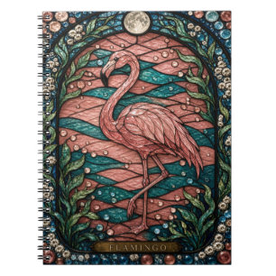 Cuaderno Vidrio de Iglesia Rosa Flamenco Laguna Illumina