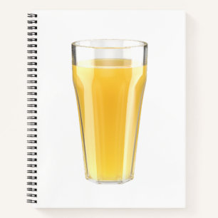 Cuaderno Vidrio de jugo de naranja