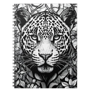 Cuaderno Vidrio emplomado Leopardo blanco y negro