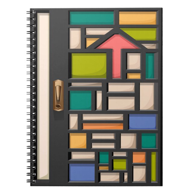 Cuaderno vidrio manchado de puerta (Frente)