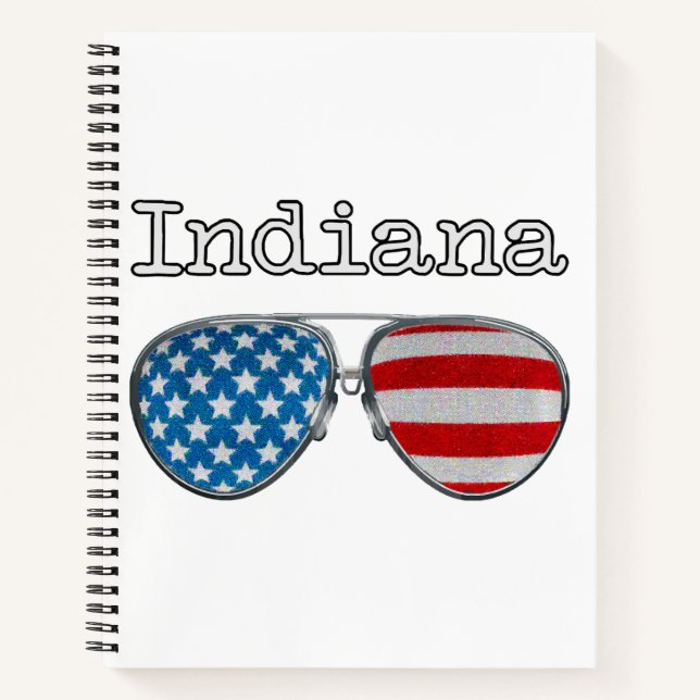 CUADERNO VIDRIO PILOTO DE EE.UU. GLASSES INDIANA (Anverso)