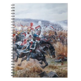 Cuaderno Vieja escena napoleónica de la batalla pintando Le