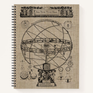 Cuaderno Vieja Esfera Armillaria Esfera Esférica Astrolabi