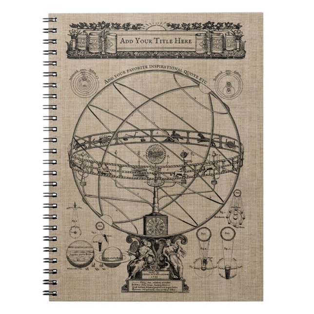Cuaderno Vieja Esfera Armillaria Esfera Esférica Astrolabio (Frente)