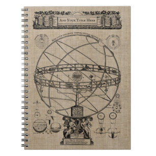 Cuaderno Vieja Esfera Armillaria Esfera Esférica Burlap As