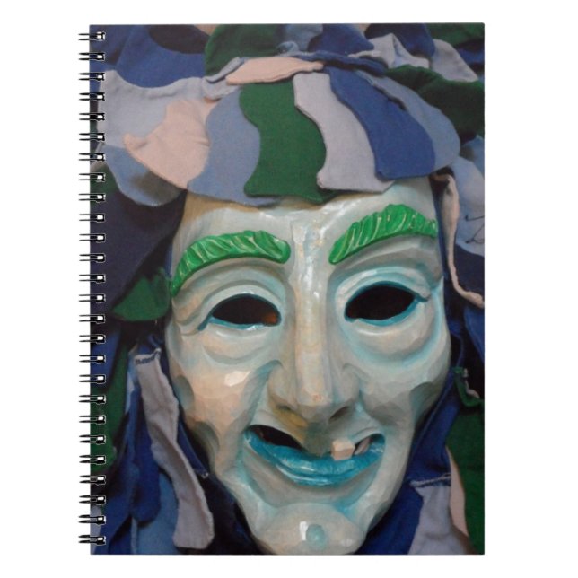 Cuaderno Vieja máscara de carnaval espeluznante (Frente)