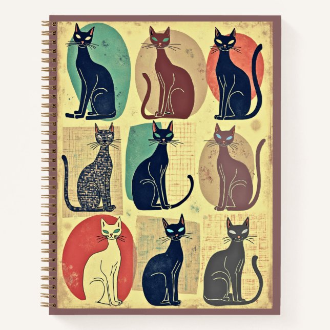 Cuaderno Vieja Revista de Gatos Modernos de Mediados del Si (Anverso)
