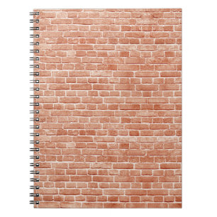 Cuaderno Vieja textura de pared de ladrillo rojo.