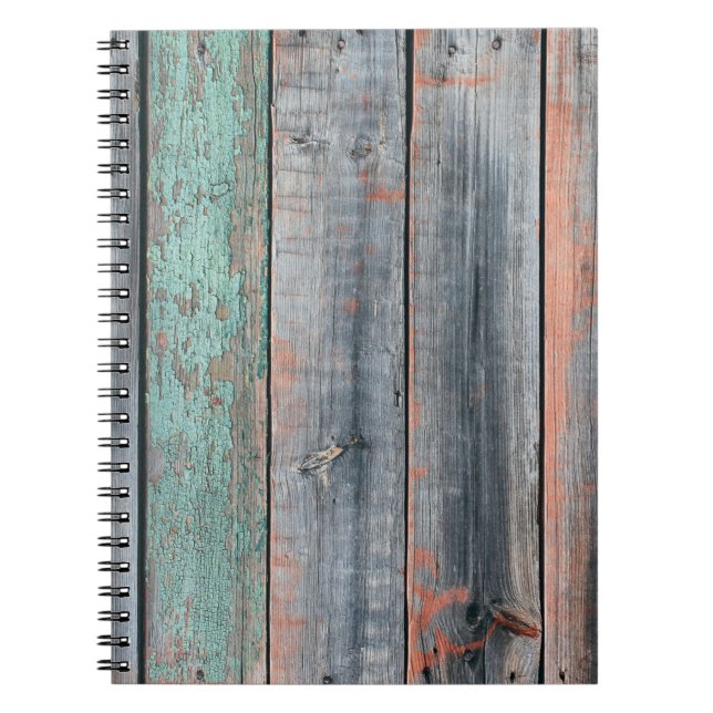 Cuaderno Vieja valla de madera pintada de diferente color,  (Frente)