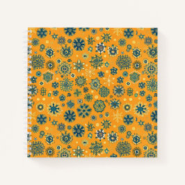 Cuaderno Viejas copas de nieve en amarillo