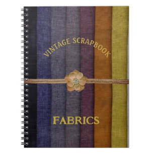 Cuaderno Viejo Burlap Fabric Scrapbook