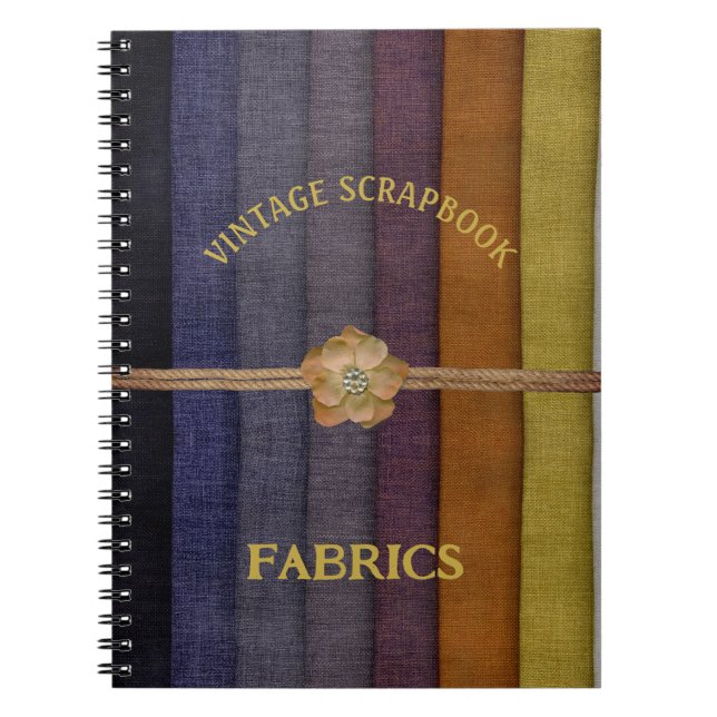 Cuaderno Viejo Burlap Fabric Scrapbook (Frente)