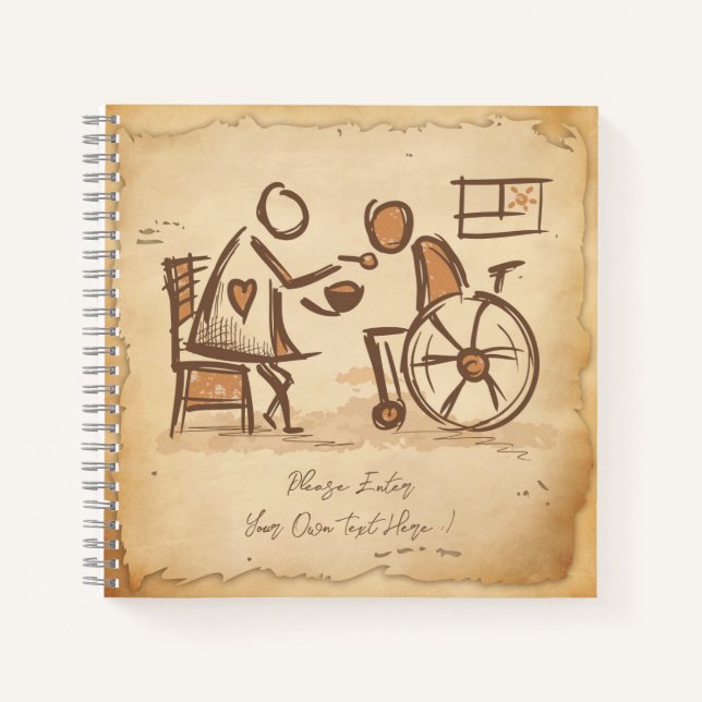 Cuaderno Viejo cuidador de moda, asistente de Enfermería (Anverso)