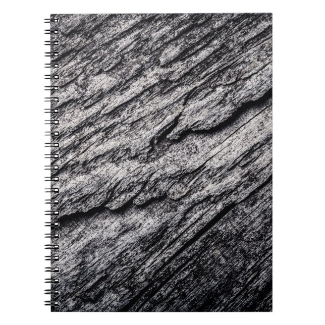 Cuaderno Viejo fondo texturado de la superficie de madera.  (Frente)