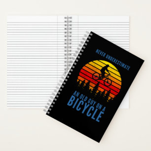 Cuaderno Viejo Hombre En Una Bicicleta Nunca Un Desestimado