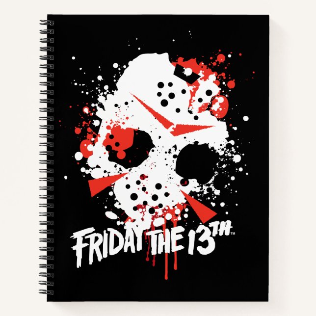Cuaderno Viernes 13 | Paint Splatt Hockey Mask (Anverso)