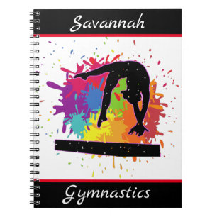 Cuaderno Viga de Equilibrio de Gimnasia Mancha de Pintura