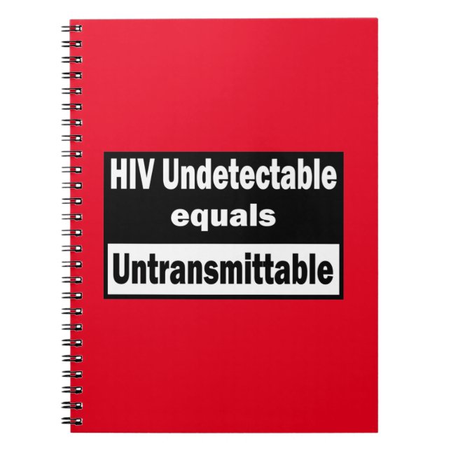 Cuaderno VIH Indetectable es igual a VIH Intransmisible (Frente)