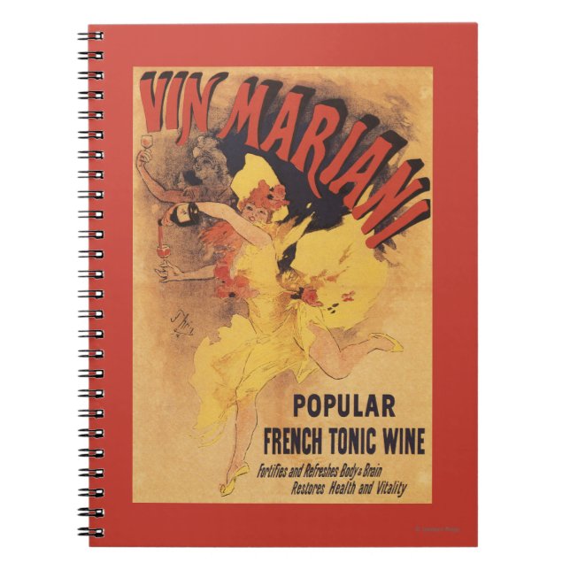 Cuaderno Vin Mariani Dancing Chica Pouring Wine (Frente)