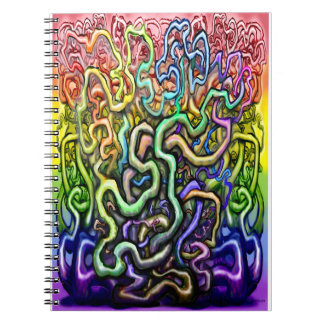 Cuaderno Viñas arcoiris entrelazadas