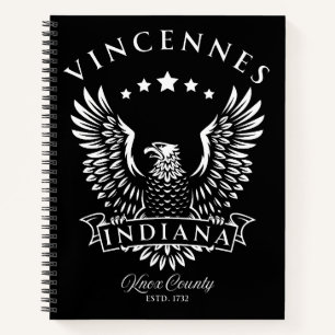 Cuaderno Vincennes Knox County Indiana Águila Vintage