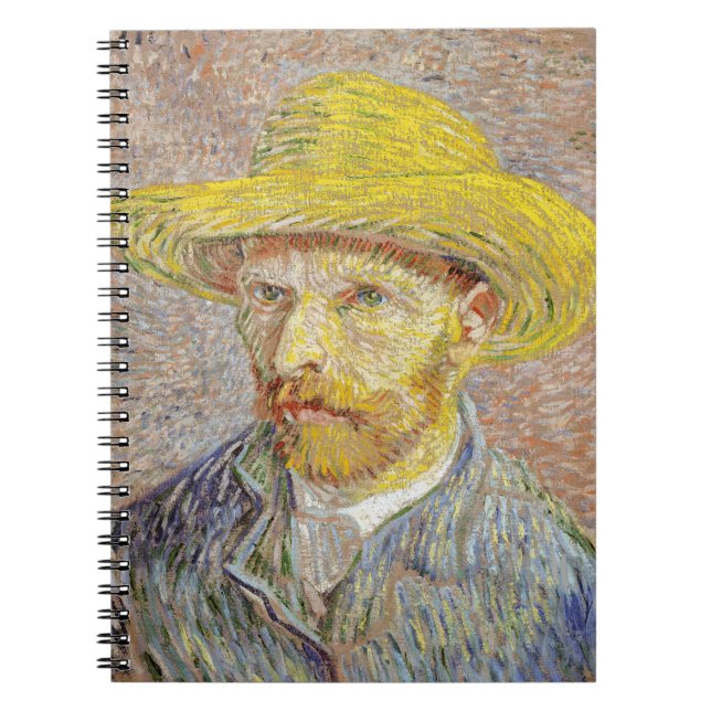 Cuaderno Vincent van Gogh - Autorretrato con Gorra de paja (Frente)