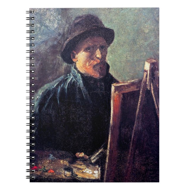 Cuaderno Vincent Van Gogh - Autorretrato con sombrero de fi (Frente)