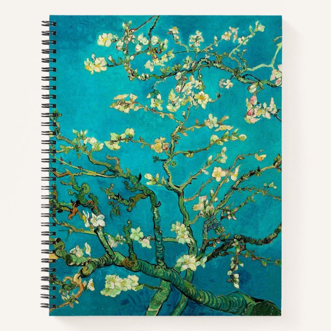 Cuaderno Vincent Van Gogh Blossoming Almond Tree Floral Art (Anverso)
