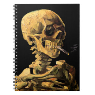 Cuaderno Vincent Van Gogh - Calavera con cigarrillo encendi