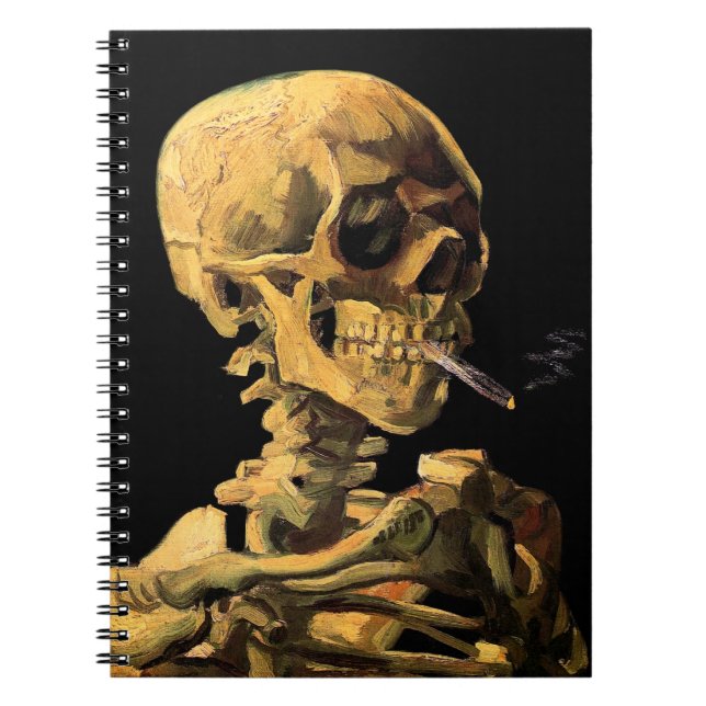 Cuaderno Vincent Van Gogh - Calavera con cigarrillo encendi (Frente)
