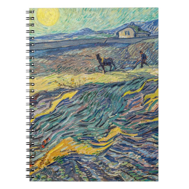 Cuaderno Vincent van Gogh - Campo con campesinos arando (Frente)