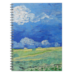 Cuaderno Vincent van Gogh - Campos de trigo bajo nubes de t
