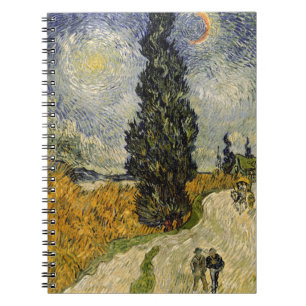 Cuaderno Vincent van Gogh Carretera con cipreses, 1890