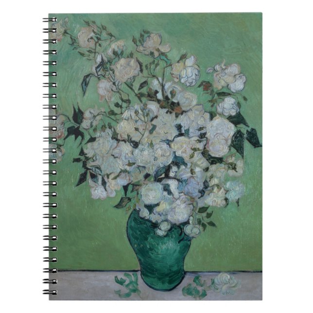 Cuaderno Vincent van Gogh el | un florero de rosas, 1890 (Frente)