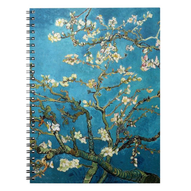 Cuaderno Vincent van Gogh, floreciente árbol de almendros (Frente)
