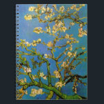 Cuaderno Vincent van Gogh - Floreciente árbol de almendros<br><div class="desc">El floreciente árbol de almendros (1890) de Van Gogh es una antigua pintura post impresionsionismo de arte fino de vida floral. Una rama de un almendro en flor en un jardín de primavera con el cielo azul en el fondo. Hermosas flores blancas florecientes. Sobre el artista: Vincent Willem van Gogh...</div>