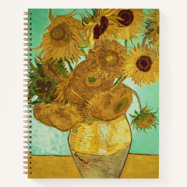 Cuaderno Vincent van Gogh | Girasoles, 1888 (Anverso)