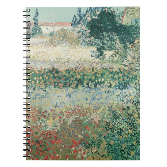Cuaderno Vincent van Gogh | Jardín en Bloom, Arles, 1888 (Frente)