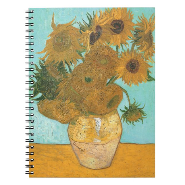 Cuaderno Vincent van Gogh - Jarrón con doce girasoles (Frente)