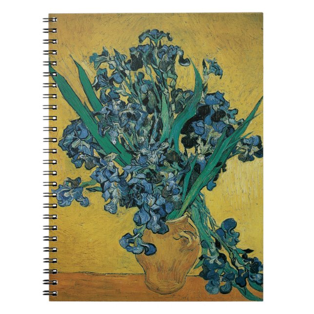 Cuaderno Vincent van Gogh - Jarrón con Lirios sobre fondo a (Frente)