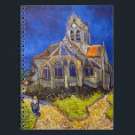 Cuaderno Vincent van Gogh - La Iglesia de Auvers<br><div class="desc">Iglesia de Auvers / l'Eglise à Auvers-sur-oise por Vincent Van Gogh en 1890</div>