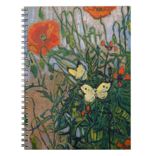 Cuaderno Vincent van Gogh - Mariposas y Amapolas