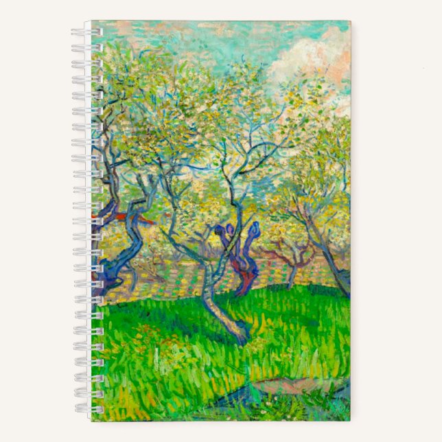 Cuaderno Vincent van Gogh Orchard en Blossom (Anverso)