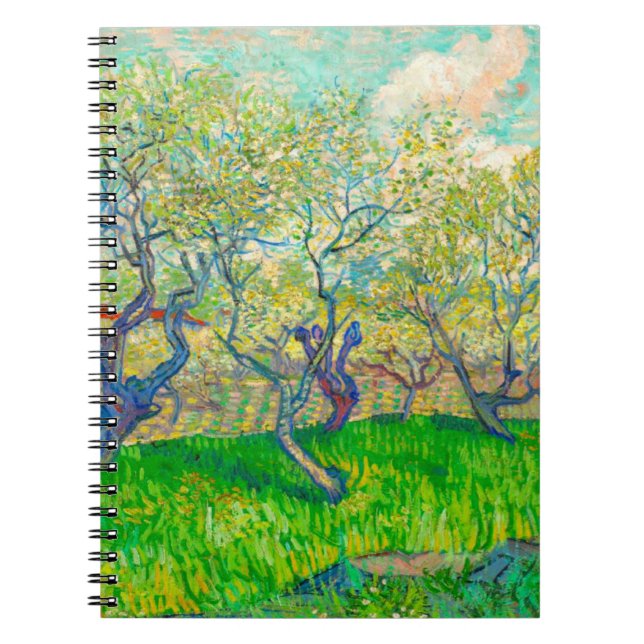 Cuaderno Vincent van Gogh Orchard en Blossom (Frente)