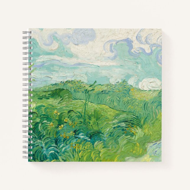 Cuaderno Vincent Van Gogh painting Green wheat field  (Anverso)