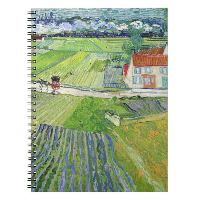 Cuaderno Vincent van Gogh - Paisaje con Carriaje y Tren (Frente)