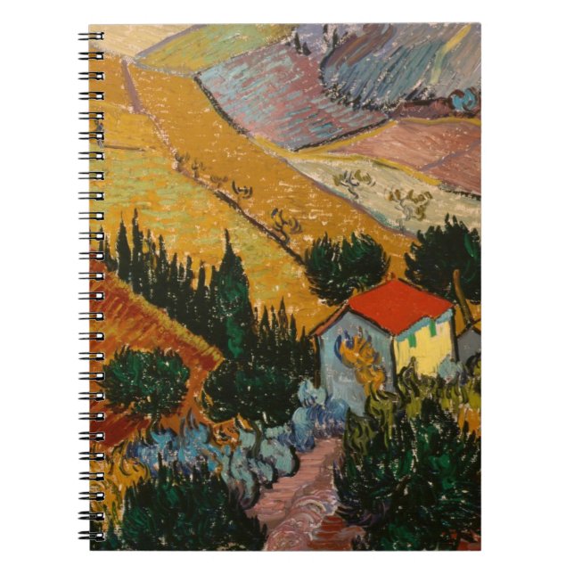 Cuaderno Vincent van Gogh | Paisaje con Casa y Flor (Frente)