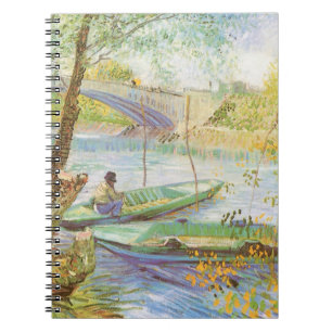 Cuaderno Vincent van Gogh Pescando en primavera, Pont de Cl